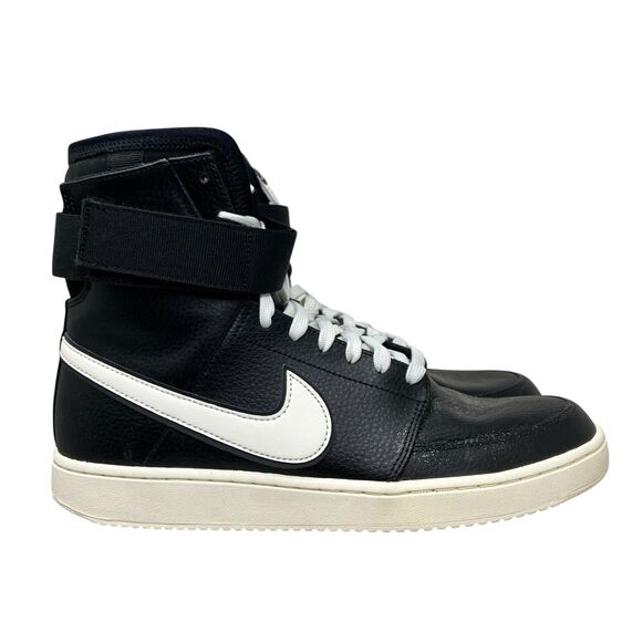 Nike Double Court High Top Womens 10.5 Black Retro Strap Sneakers - Picture 3 of 14